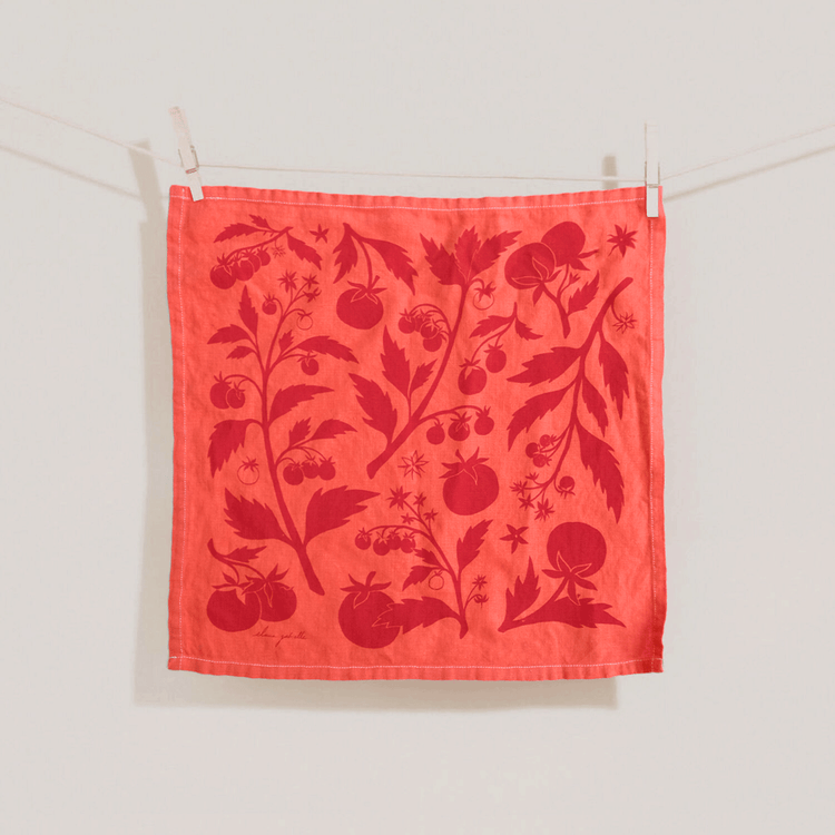 Tomato Linen Napkins - Set of 2